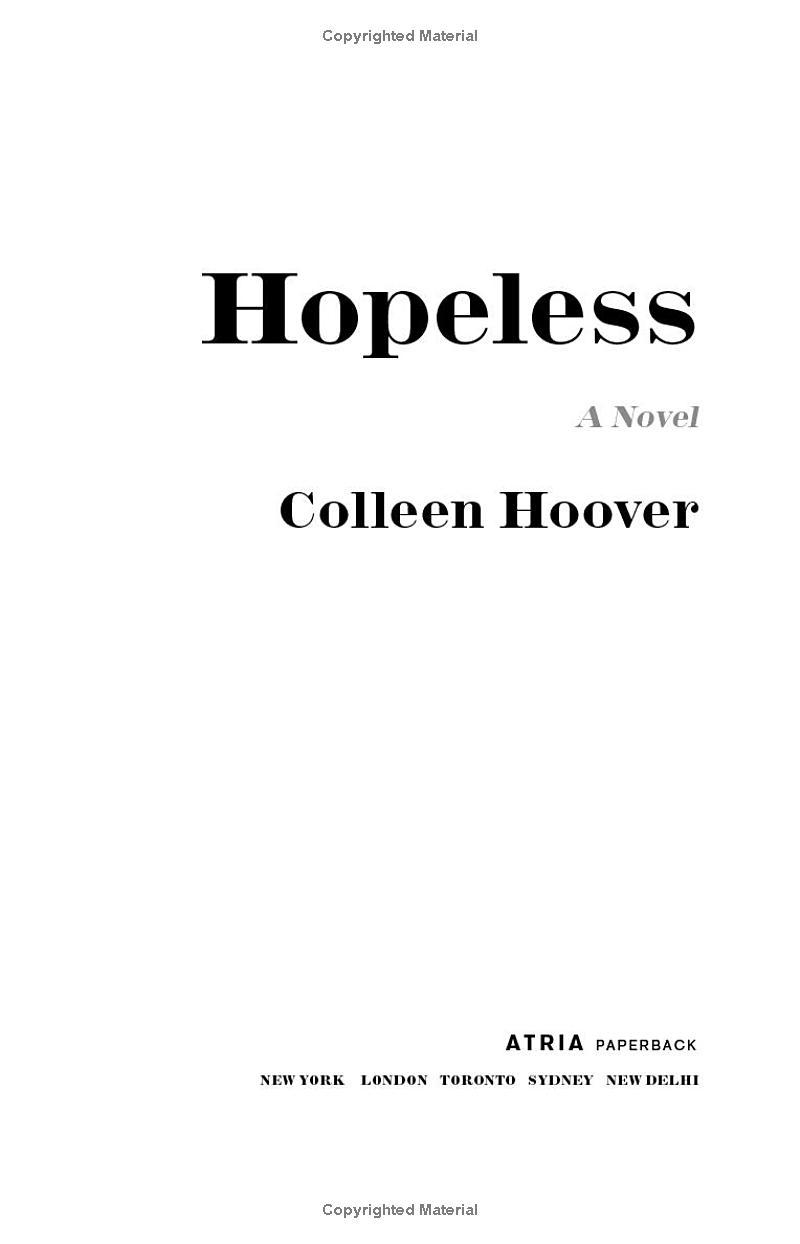 Hopeless: Colleen Hoover