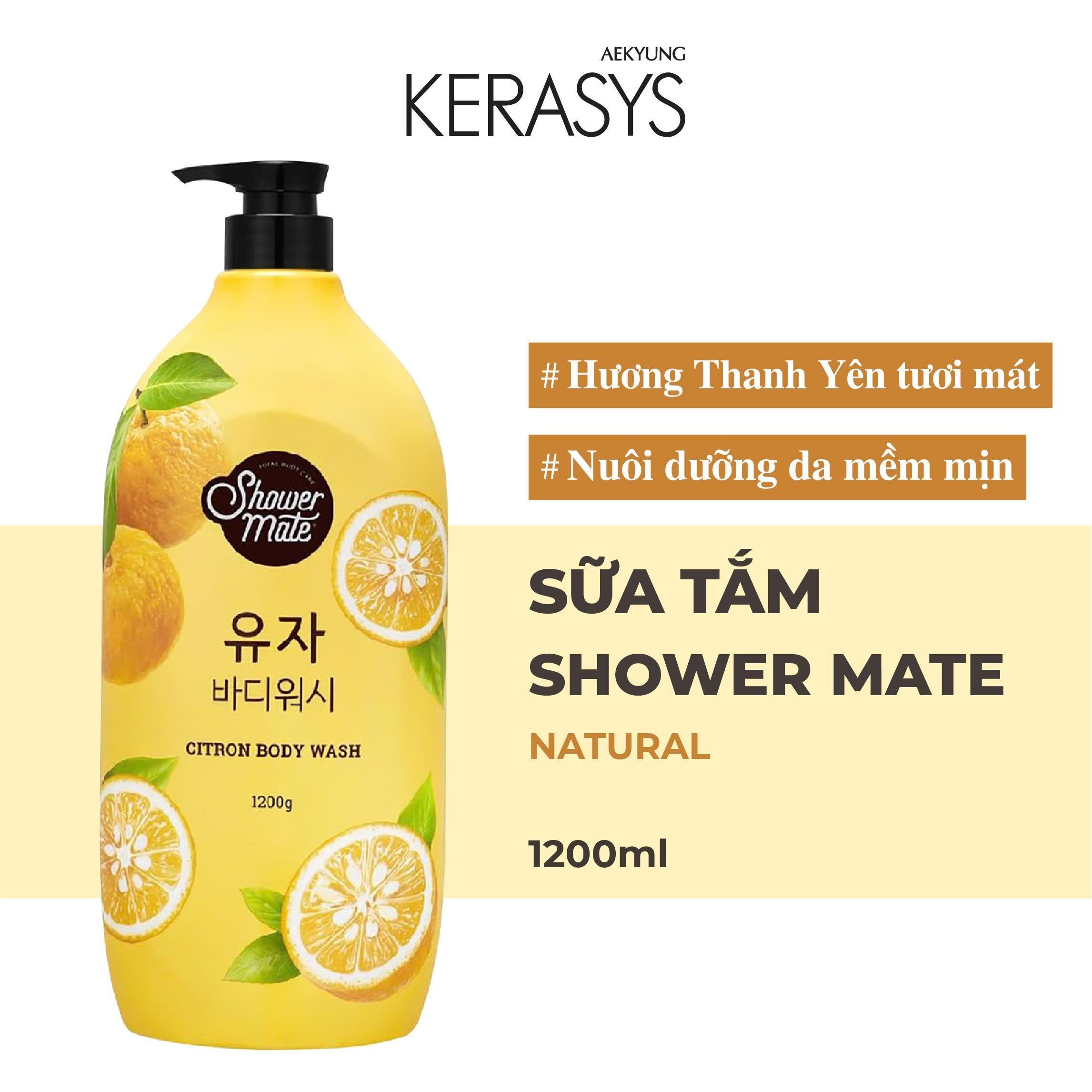 Sữa tắm cao cấp Hàn Quốc Showermate Natural Citron (Hương Thanh Yên tươi mát) 1.2 kg