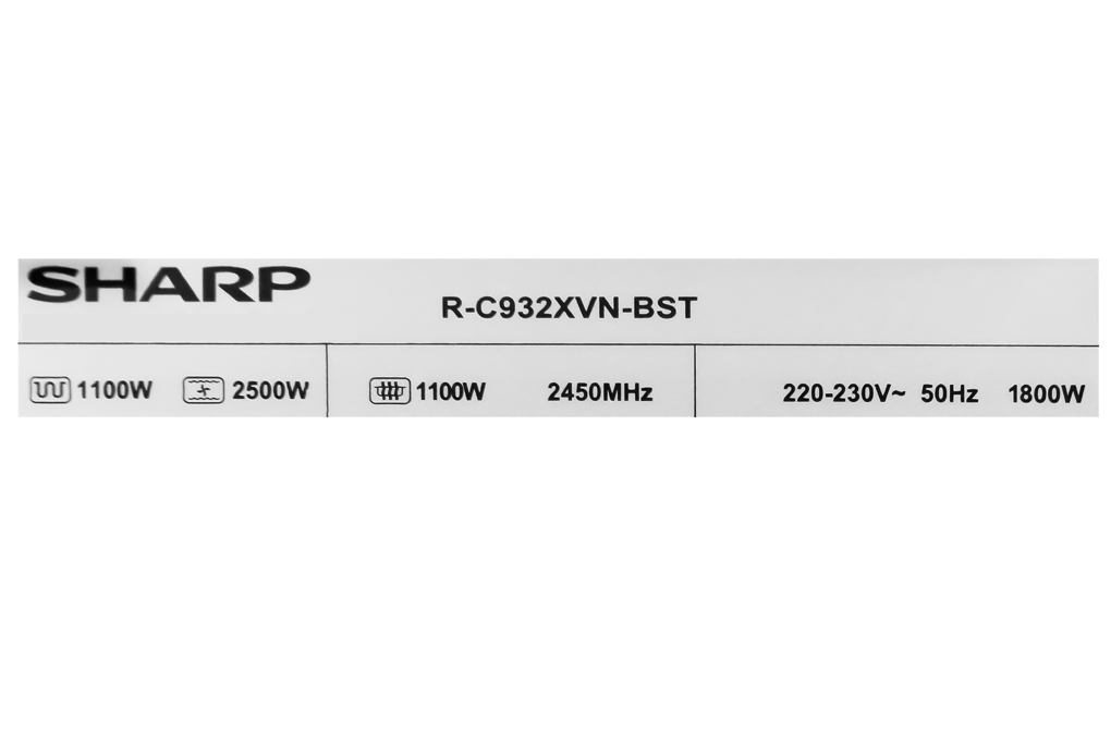 Lò vi sóng có nướng Sharp R-C932XVN-BST 32 lít - Hàng chính hãng