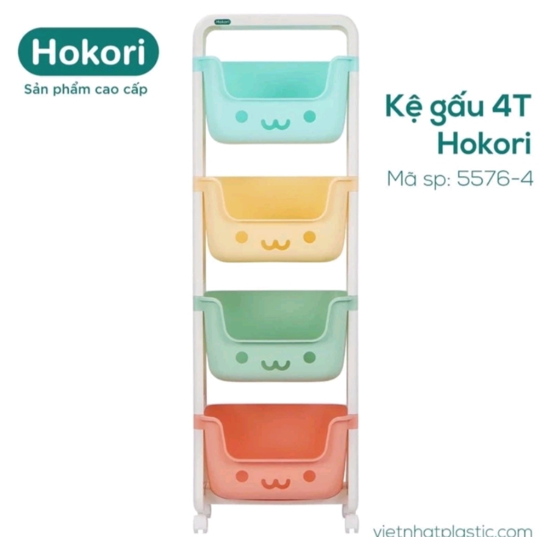 Kệ gấu 4 tầng đựng đồ đa năng hokori