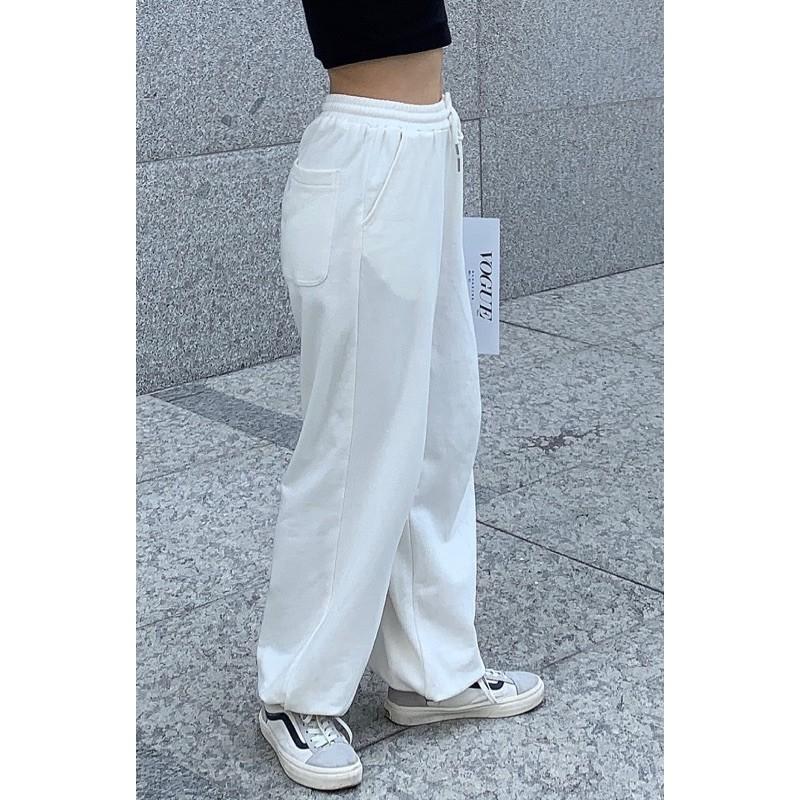 Quần sweatpants đen trắng basic Caroline Pants Lnd