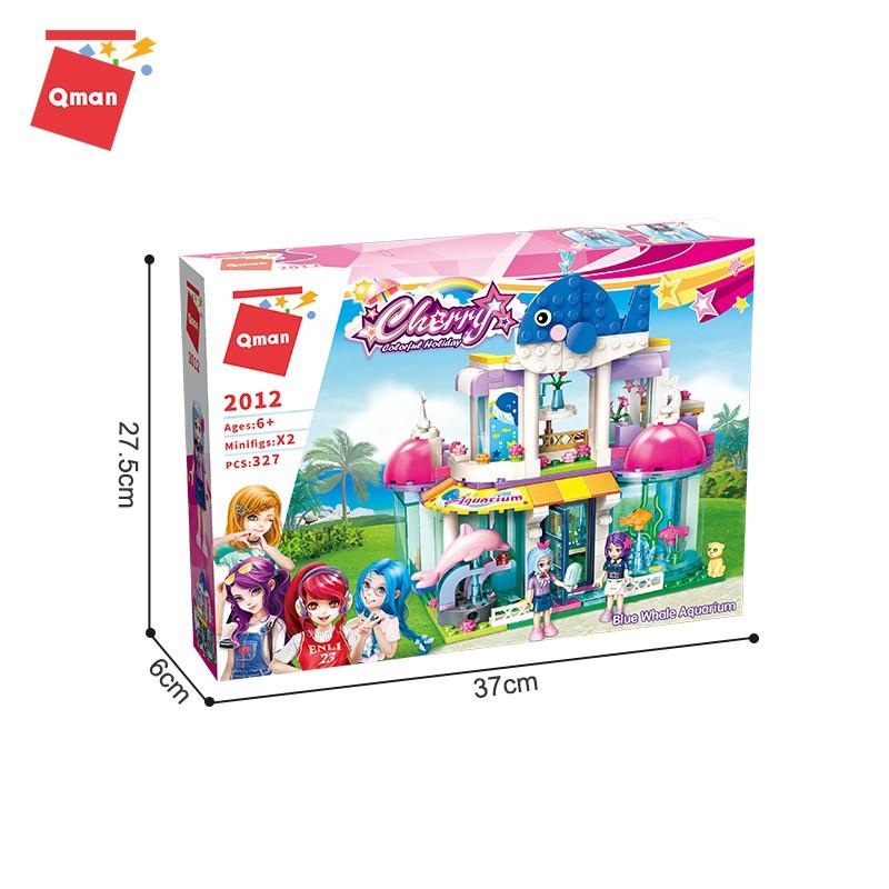 Đồ chơi xếp hình bé gái 6 tuổi hồ cá voi xanh Qman 2012