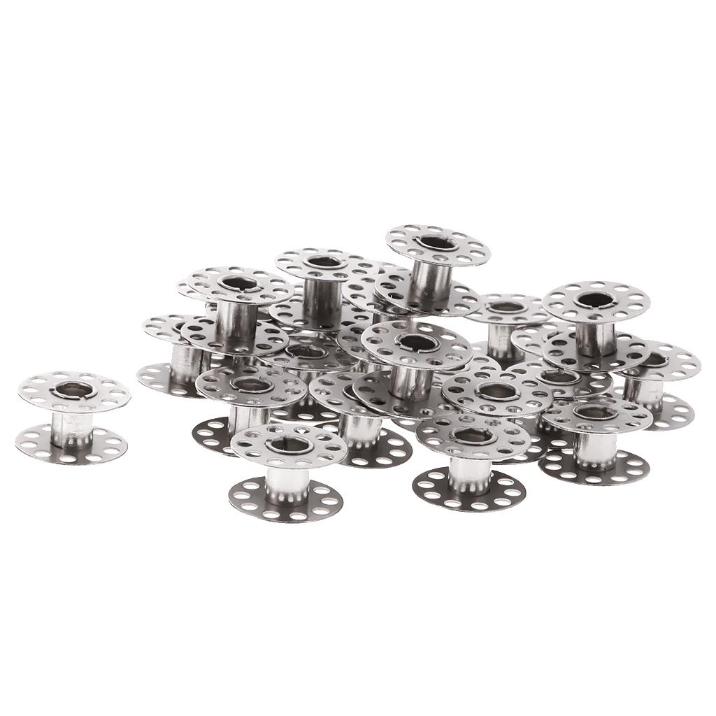25 Pieces Metal Bobbins Sewing Machine Bobbins Case Organizer with Case 25mm