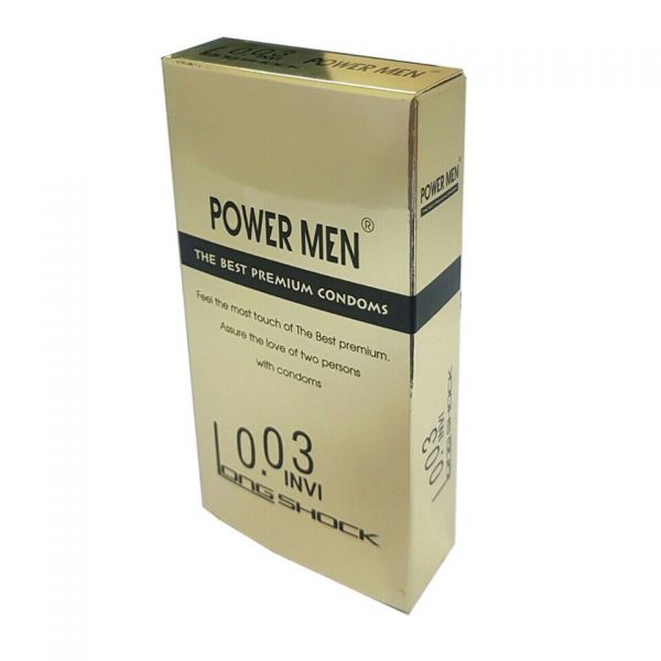 Combo 2 hộp bao cao su siêu mỏng kéo dài thời gian Power Men 0.03 Invi Long Shock và bao cao su siêu mỏng Power Men 0.03 Invi - Tặng Kèm Gel Nhật - Hàng chuẩn hàng 100% - Che tên sản phẩm