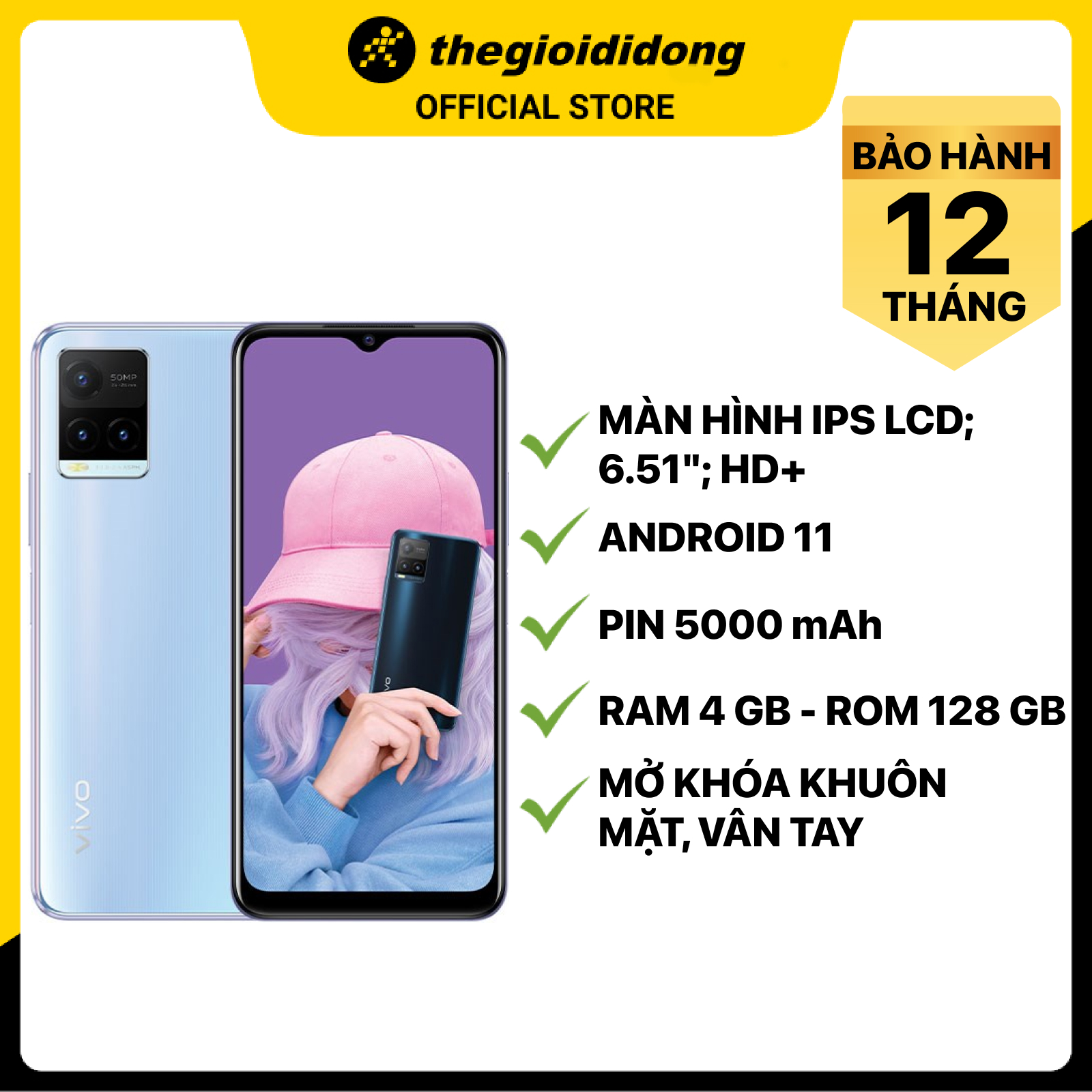 Điện thoại Vivo Y21s (4GB/128GB) - Hàng chính hãng