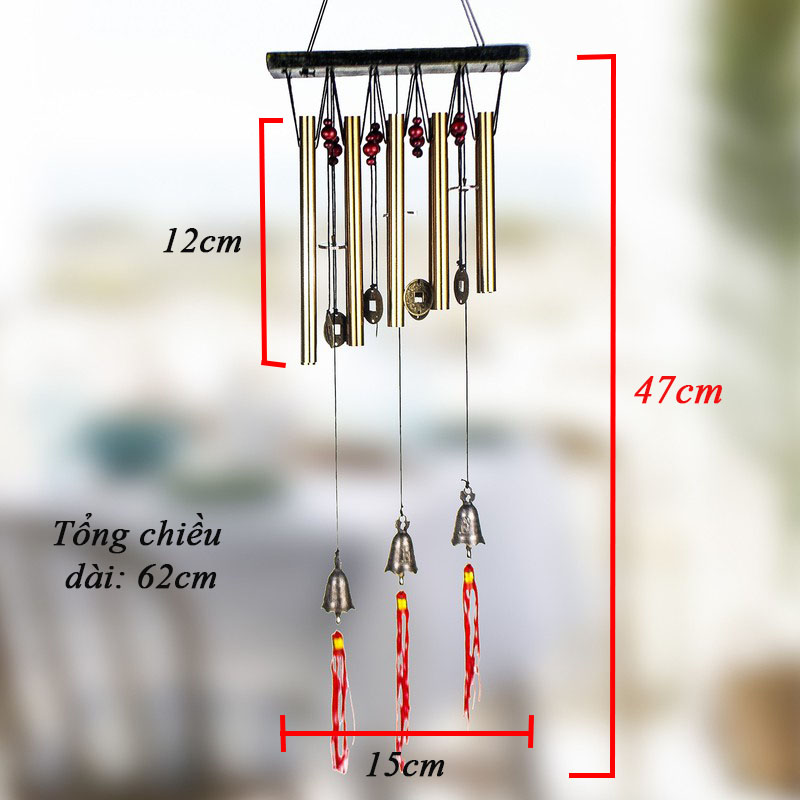 Chuông gió phong thủy rước tài lộc sang trọng