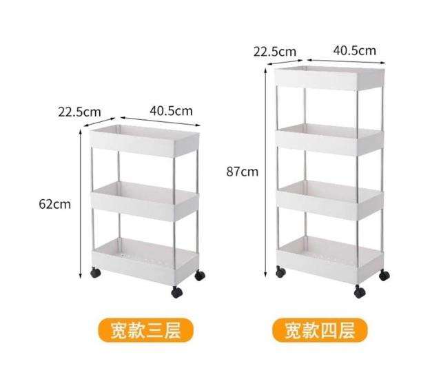 Kệ Di Động Để Đồ Đa Năng 3-4 Tầng Có Bánh Xe Di Chuyển Tiện Lợi mã hàng hot