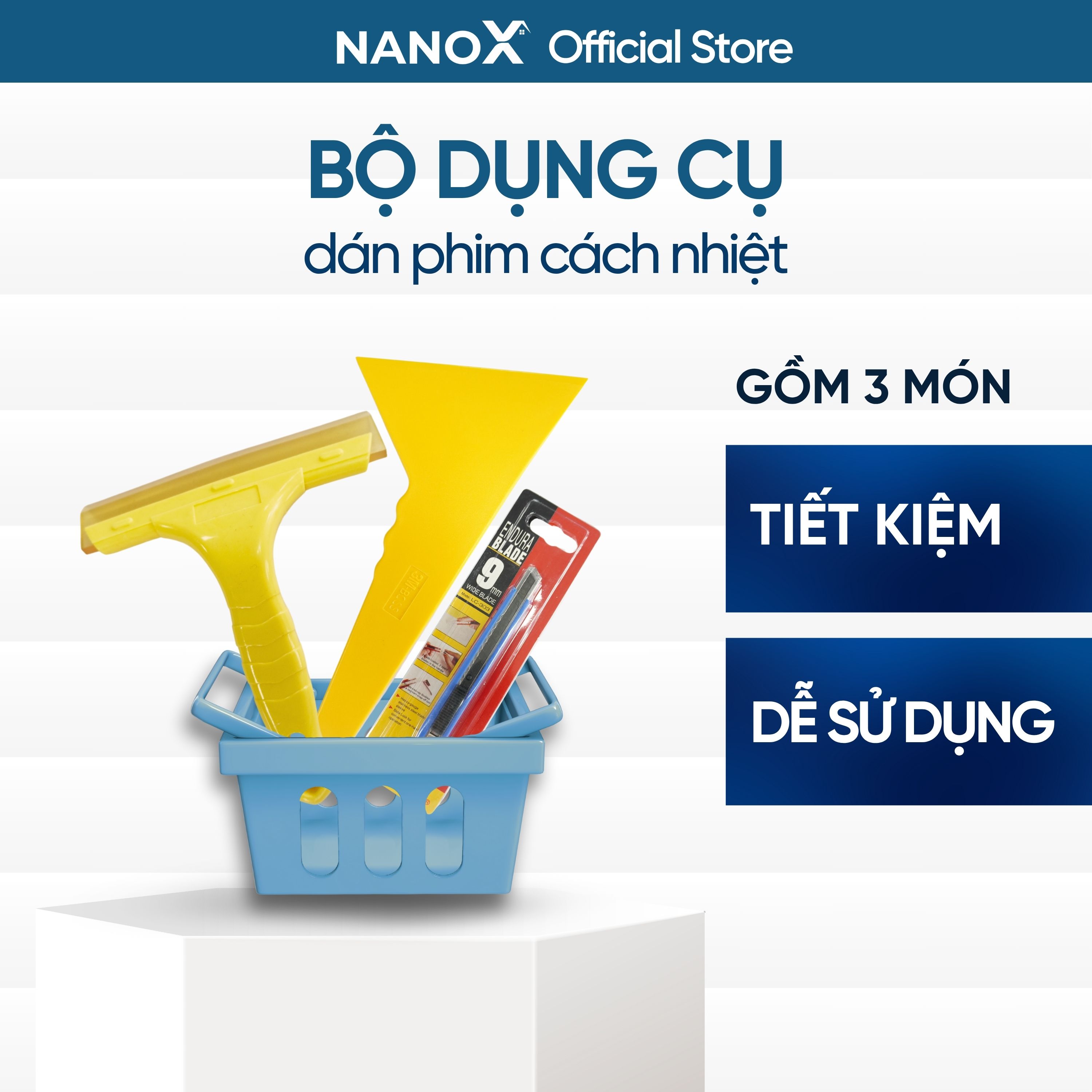 Bộ dụng cụ dán phim cách nhiệt, decal kính ô tô, nhà kính