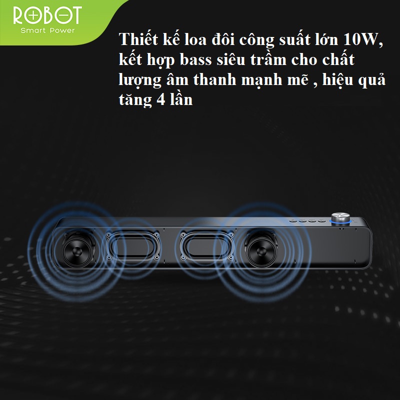 Loa Bluetooth 5.0 ROBOT RB480 Loa Đôi Công Suất 10W - Hàng Chính Hãng