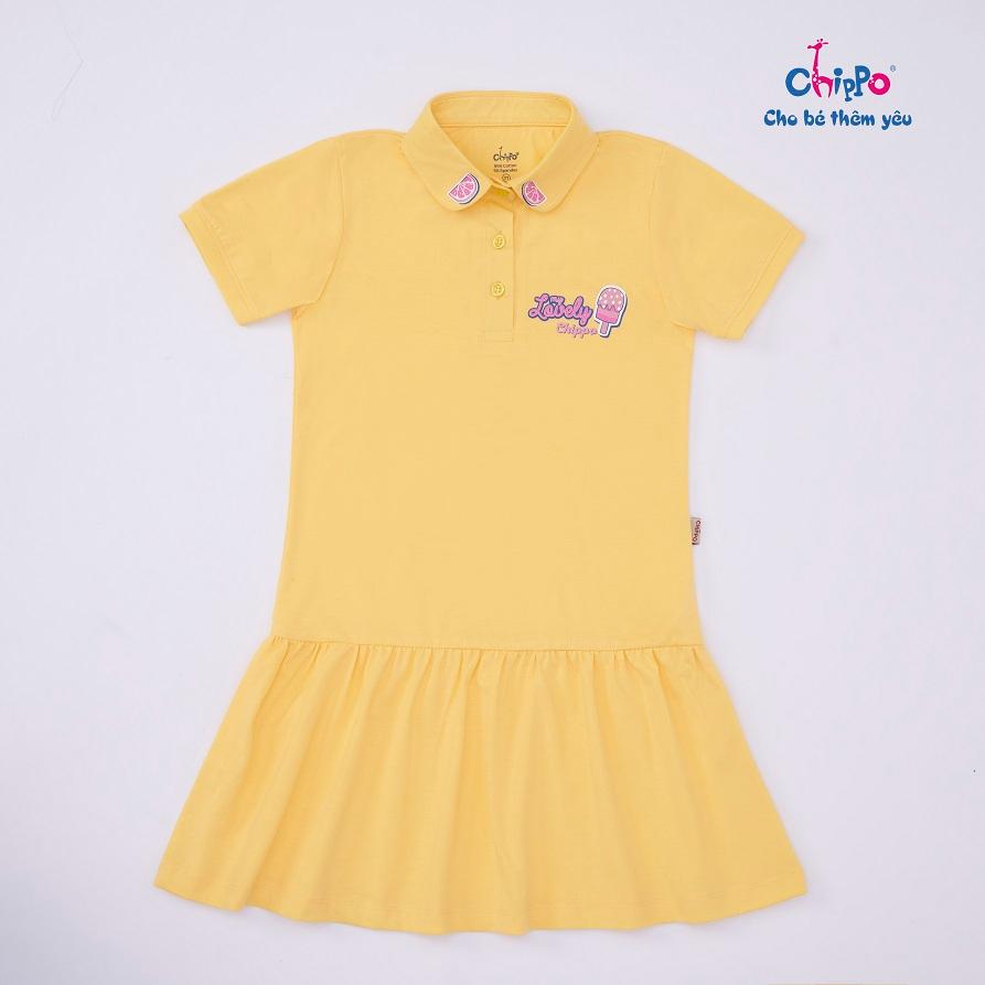 Váy Polo Chippo cho bé gái chất liệu 100% Cotton Váy thun sơ mi đi học Đầm Polo cho bé từ 6 đến 10 tuổi (22-33Kg)