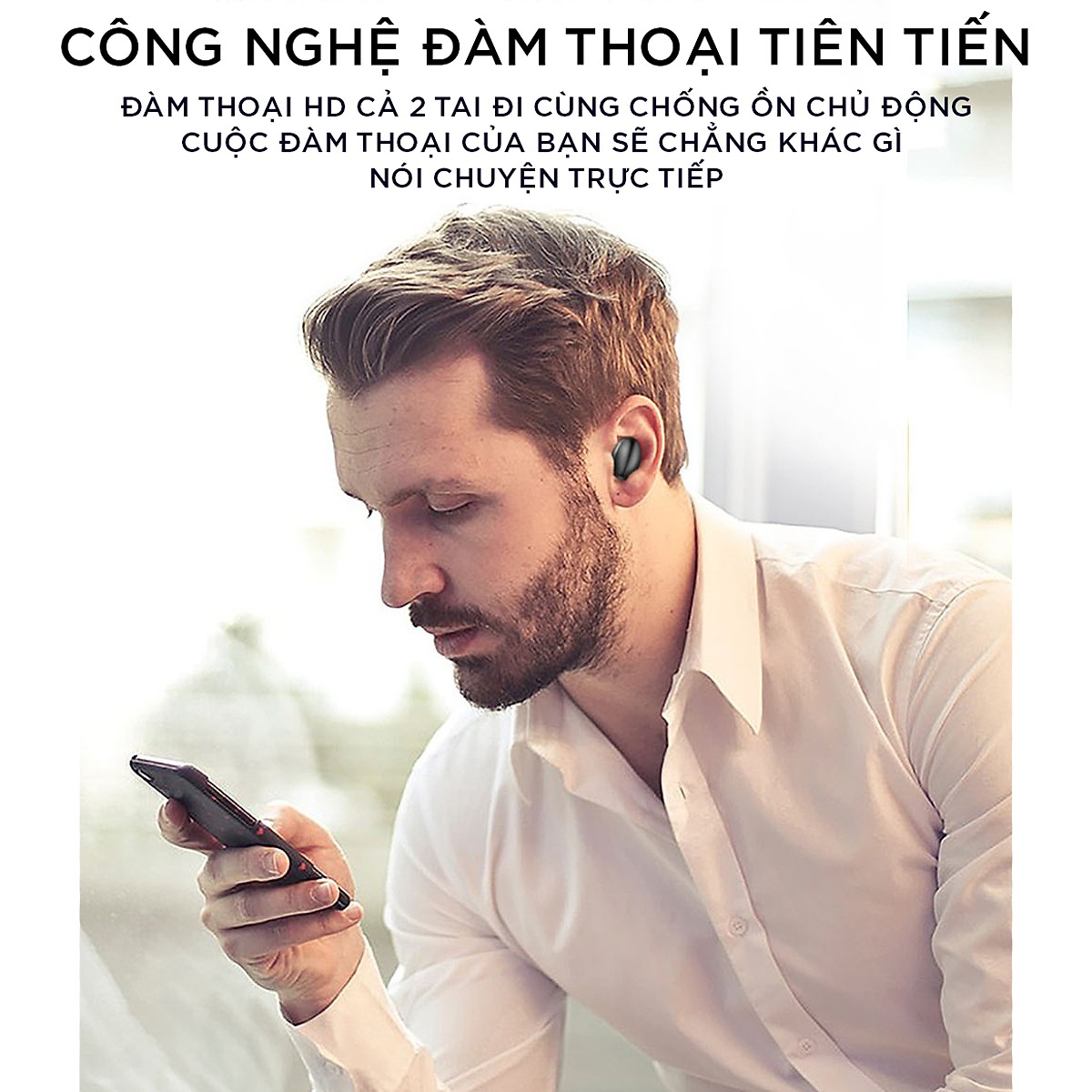 Tai Nghe Bluetooth Cảm Ứng Plextone Twins Chất Lượng Cao - Chống Nước IPX7 - Nghe 90h - Tích Hợp Micro - Tự Động Kết Nối - Tương Thích Cao Cho Tất Cả Điện Thoại  - Chính Hãng