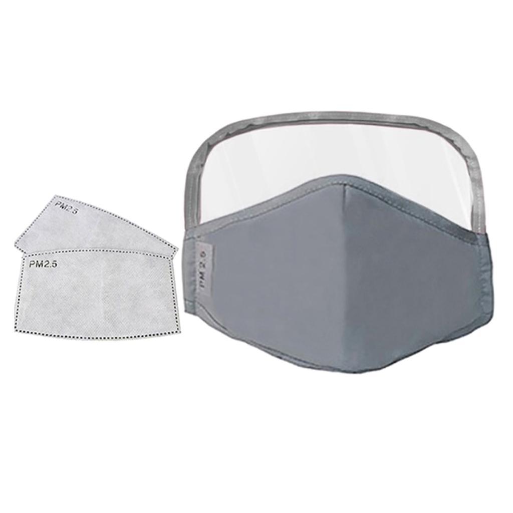 2Pcs Anti Dust Adults Mouth Cover Masks With Clear Eye