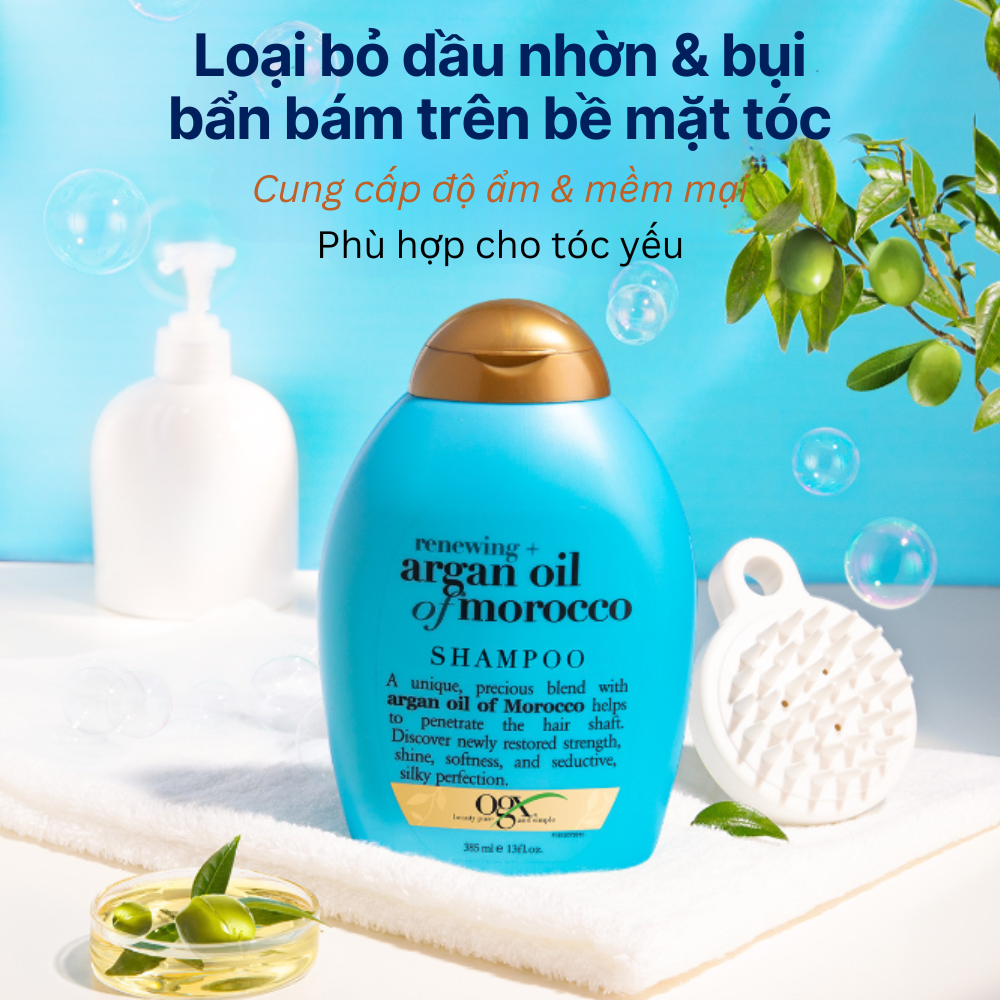 Dầu Gội OGX Renewing + Argan Oil Of Morocco Phục Hồi Hư Tổn 385ml