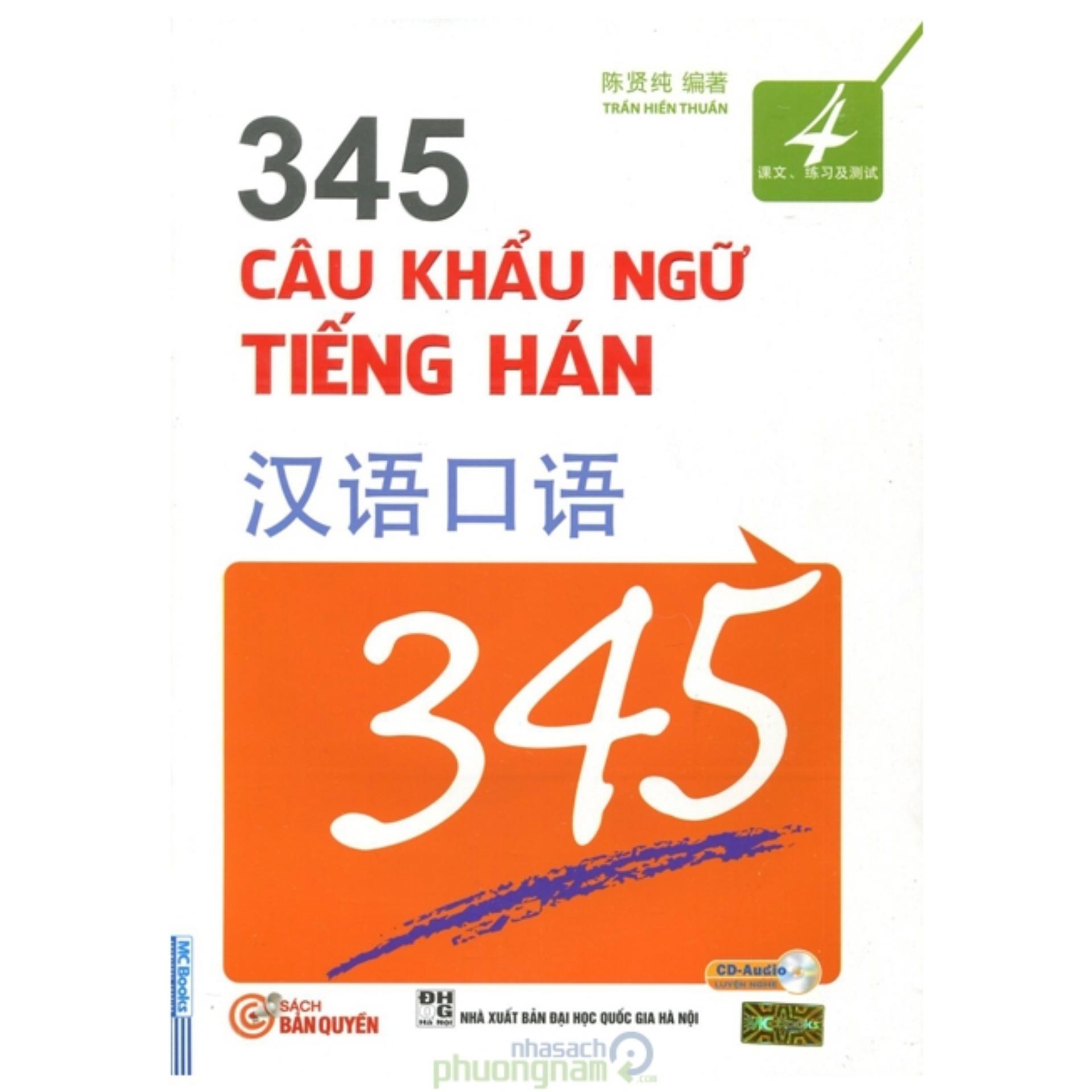 Combo 2 Cuốn 345 Câu Khẩu Ngữ Tiếng Hán Tập 3 + Tập 4 (Bản Tiếng Việt)