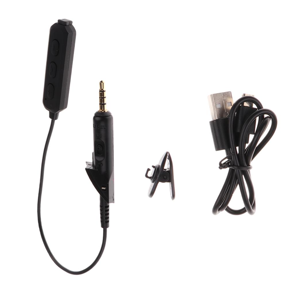 Bluetooth Wireless Adapter Converter + Micro USB Cable for Bose QC2 QC15 QuietComfort Earphones Headphones Black