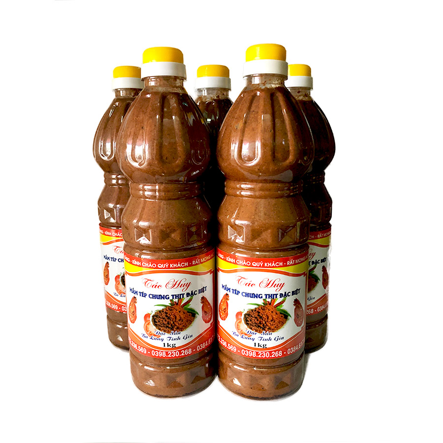 Combo 2 chai mắm tép Ba Làng nguyên chất 1kg loại đặc biệt