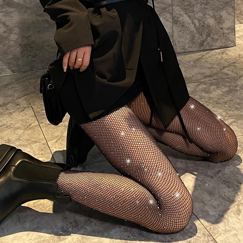 Quần tất, vớ quần lưới đính đá lấp lánh bling bling se.xy thời trang, siêubền không rách không xước Nữ Women
