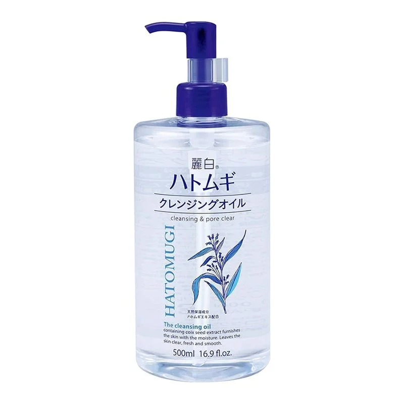 Dầu tẩy trang dưỡng ẩm và làm sáng da hatomugi 500ml/chai