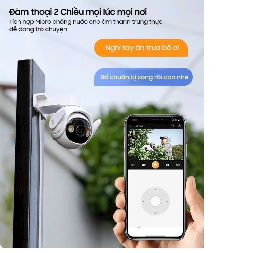 Camera Wifi quay quét Full Color 5MP iMOU IPC-GS7EP-5M0WE Cảnh báo chủ động: bật đèn và hú còi - Hàng chính hãng