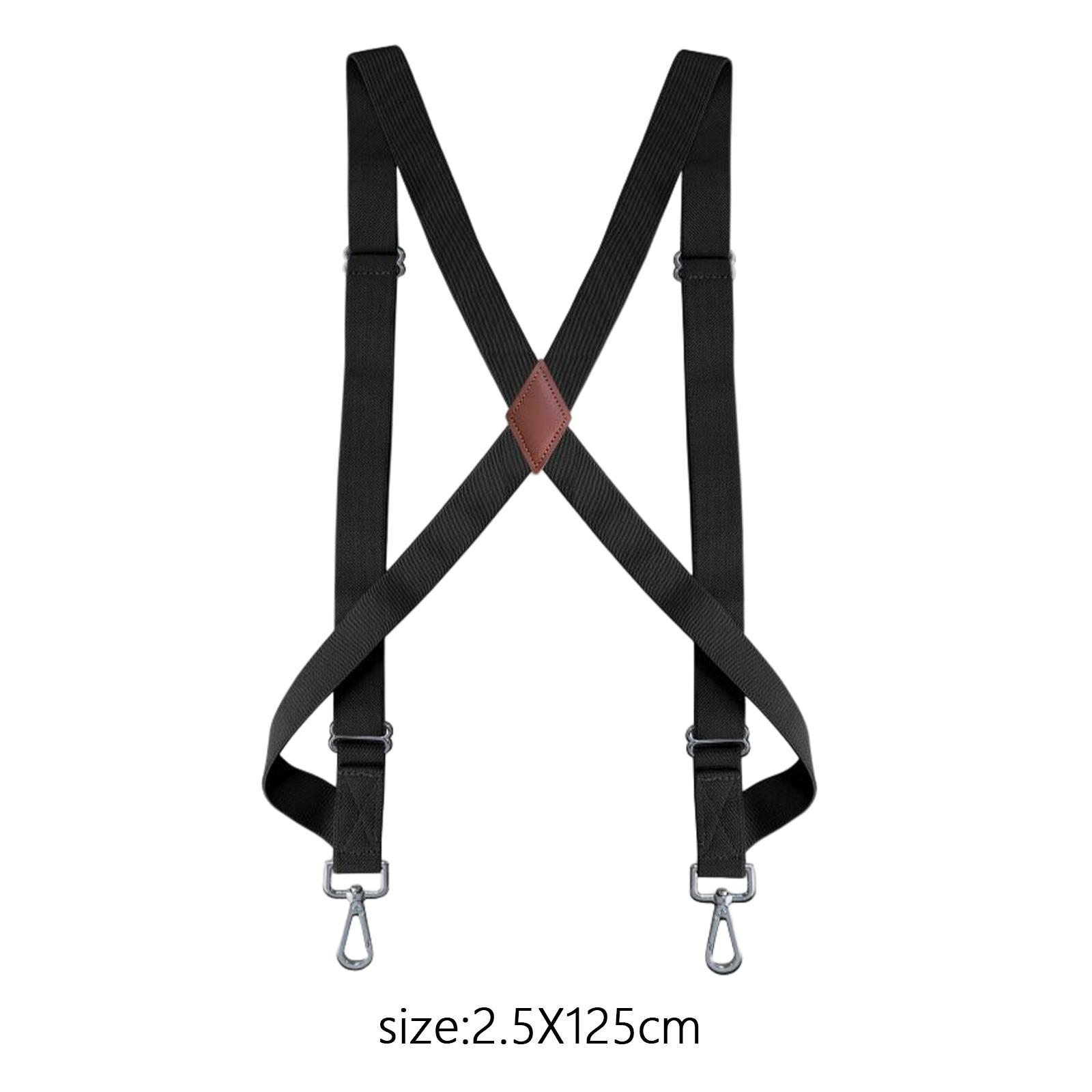 Mens Womens Suspender X Shaped Elastic Straps Hook Suspenders Adjustable