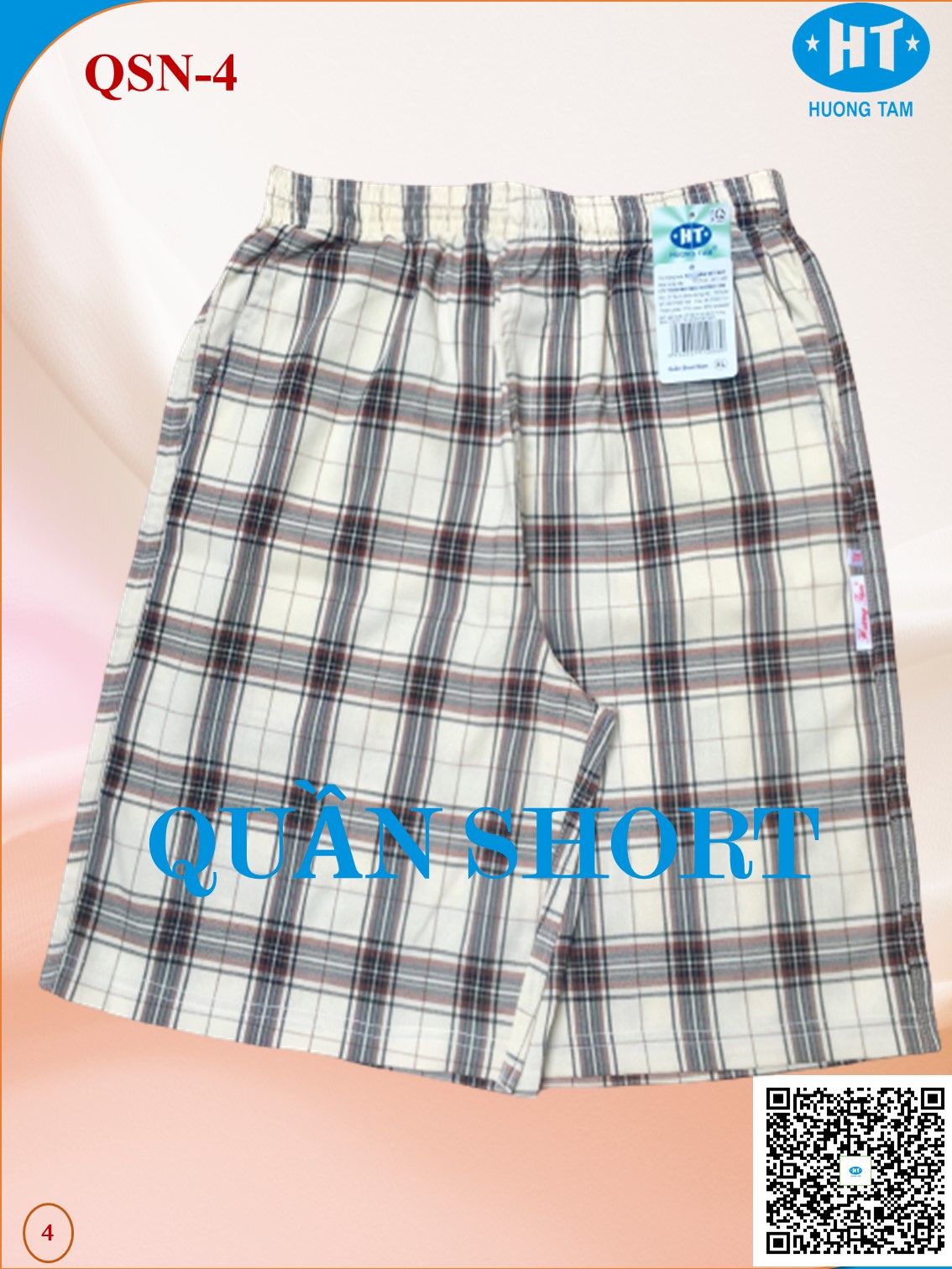 Hình ảnh Quần Short HUONGTAM  nam cao cấp(QSN). Chất liệu vải loại tốt: mềm mại, thoáng mát, không phai màu.