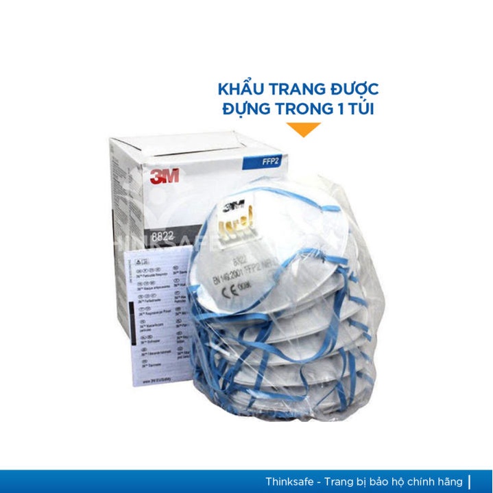 Khẩu trang 3m có van thở - Khẩu trang phòng dịch 3M 8822 đạt chuẩn N95 chống bụi, chống độc, Khẩu trang 3D mask chính hãng