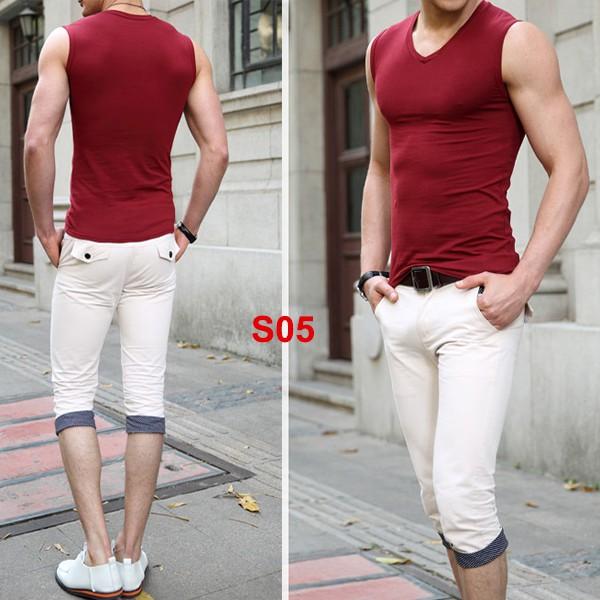 Áo ba lỗ nam cổ tim đẹp nhiều màu đủ size