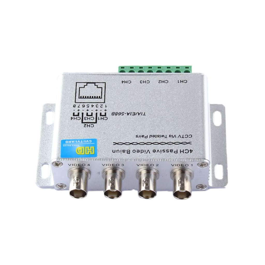 Bộ chuyển đổi tín hiệu video từ cáp đồng trục sang cáp mạng lan rj45 4 kênh - BL4CH - Hàng Chính hãng