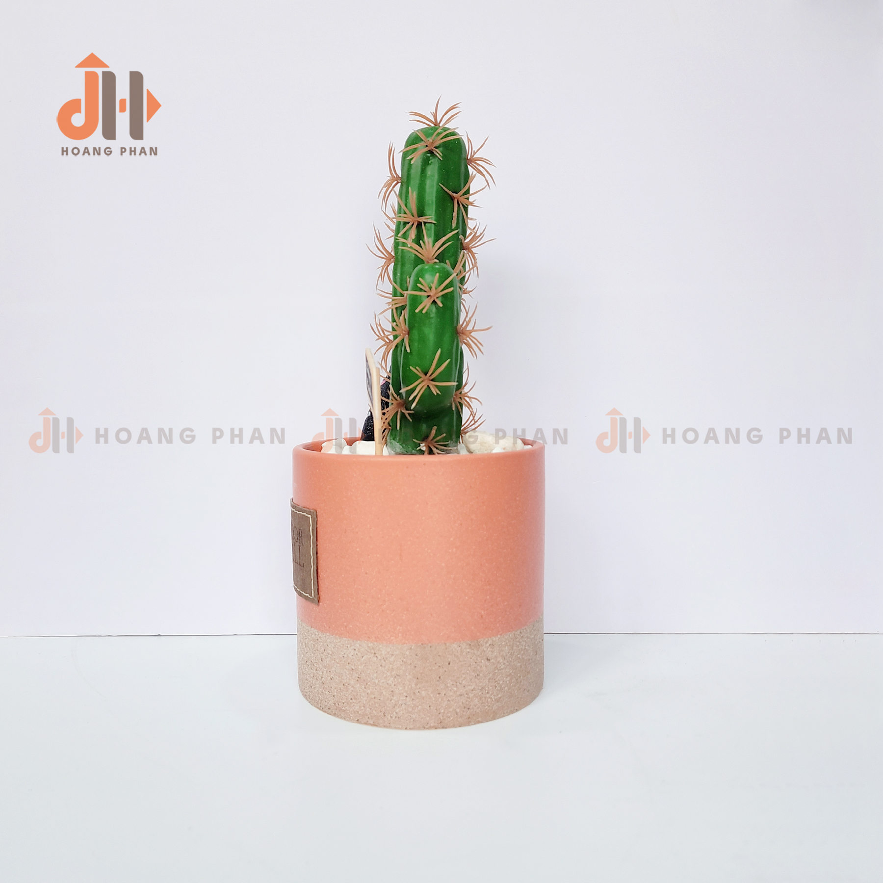 Trụ xương rồng trụ đất nung vĩnh cửu trang trí
