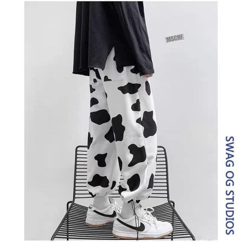 Quần Jogger Bò Sữa - Chất chân cua day dặn, form ống to