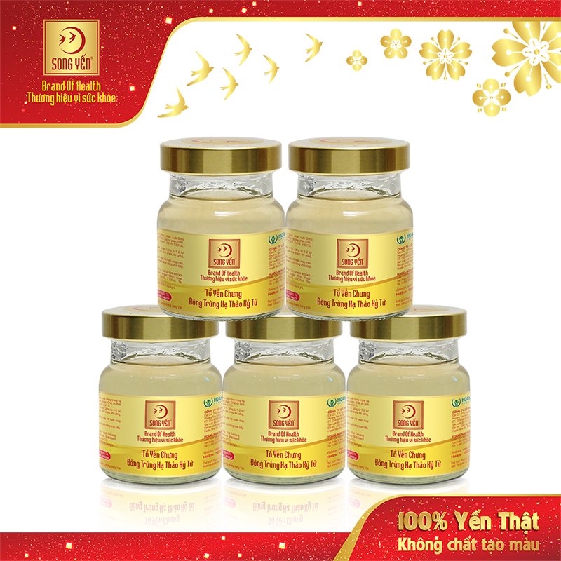 Tổ Yến Chưng Đông Trùng Hạ Thảo Kỷ Tử Song Yến (Lốc 6 x 70ml)