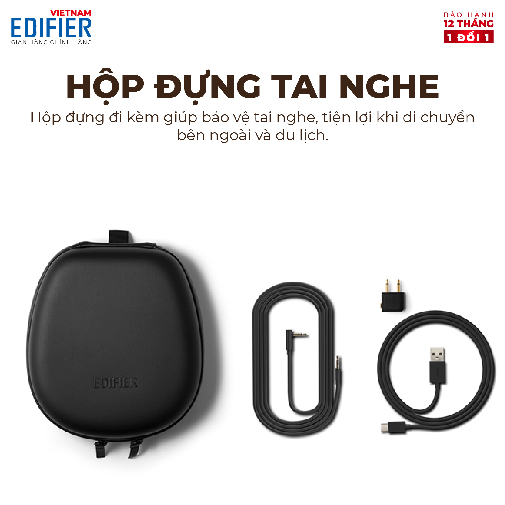 Tai nghe Bluetooth EDIFIER W860NB Chống ồn Chạy 25 giờ liên tục - Hàng chính hãng