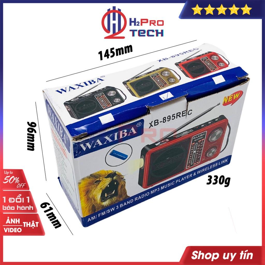 Đài Radio Cho Người Già, Đài Radio Waxiba XB-895Rec Fm-Am-Sw, Bluetooth, Usb, Thẻ Nhớ, Pin Sạc, Đèn Pin