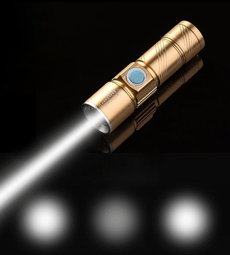 Đèn pin mini cầm tay siêu sáng, cổng sạc USB tiện dụng M5