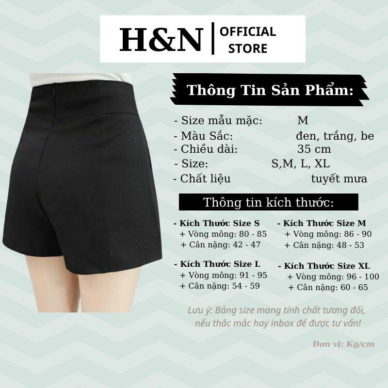 Quần short đùi nữ lưng cao kaki ống rộng mặc nhà thoải mái HN CLOTHING Q1