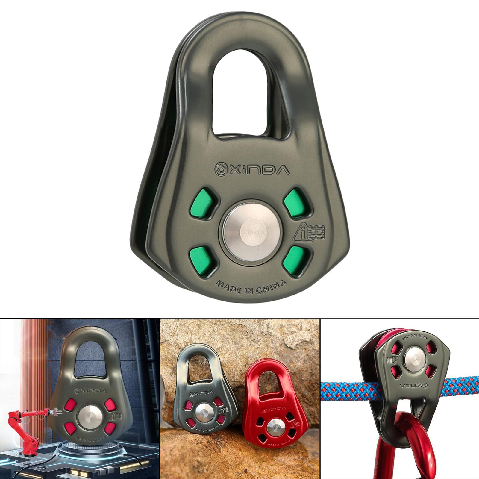 Single Sheave Mechanical Climbing Pulley for Mountaineering Hitch Tending