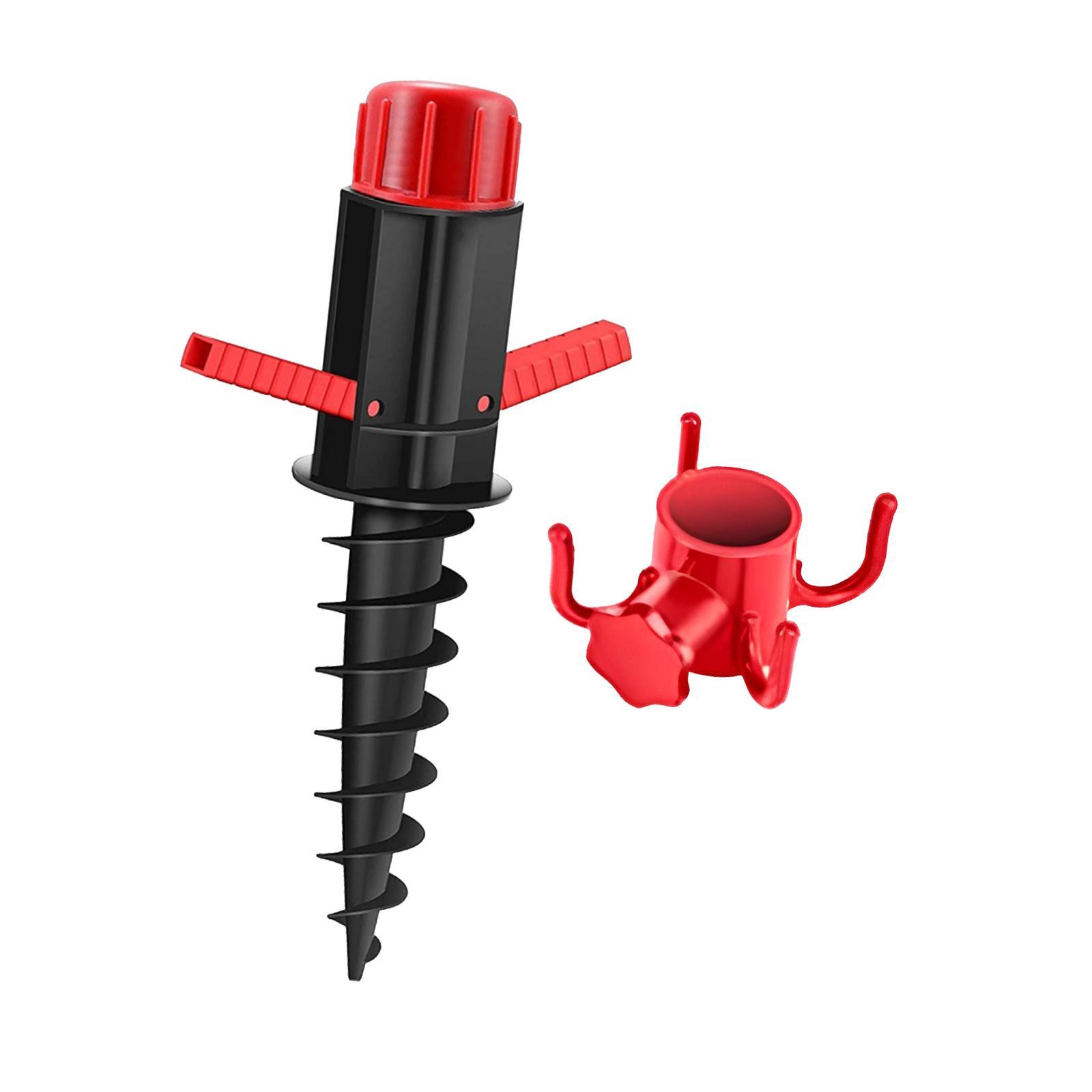 Beach Umbrella Sand Anchor Umbrella Holder Stand Sun Protection Yard Umbrella Anchor with Umbrella Hook for , Heavy Duty Wind, Sand
