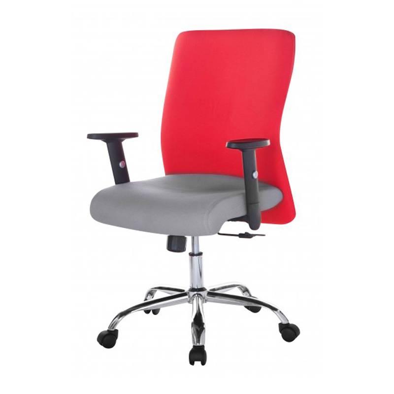 Ghế Trưởng Phòng Tay Điều Chỉnh Chân Thép Mạ Cao Cấp IBIE IB328 - Đỏ