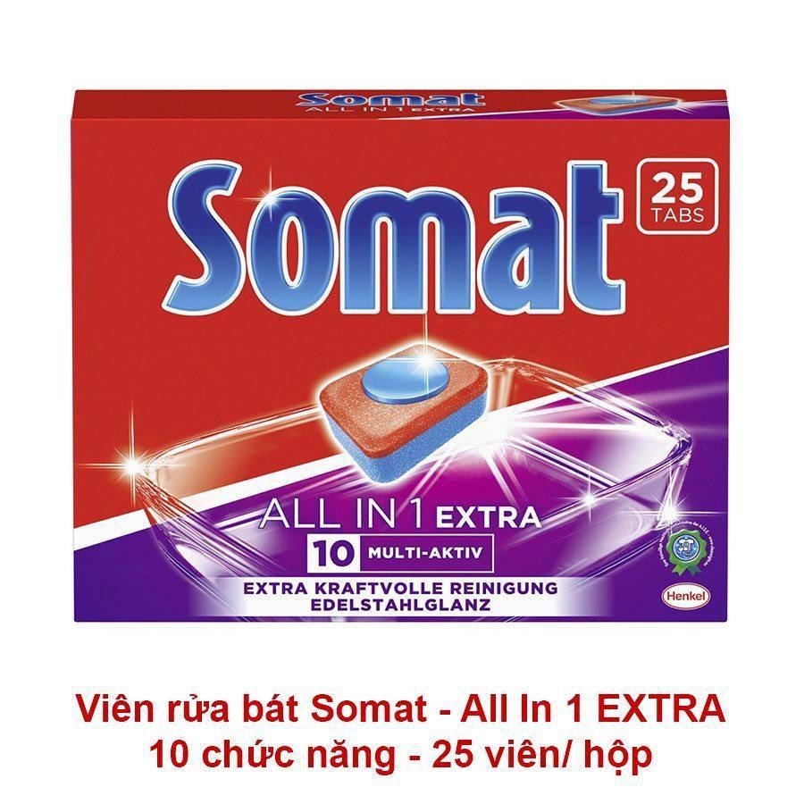 Combo 4 hộp Viên rửa bát cao cấp Somat All in 1 Extra 25 viên - Đức