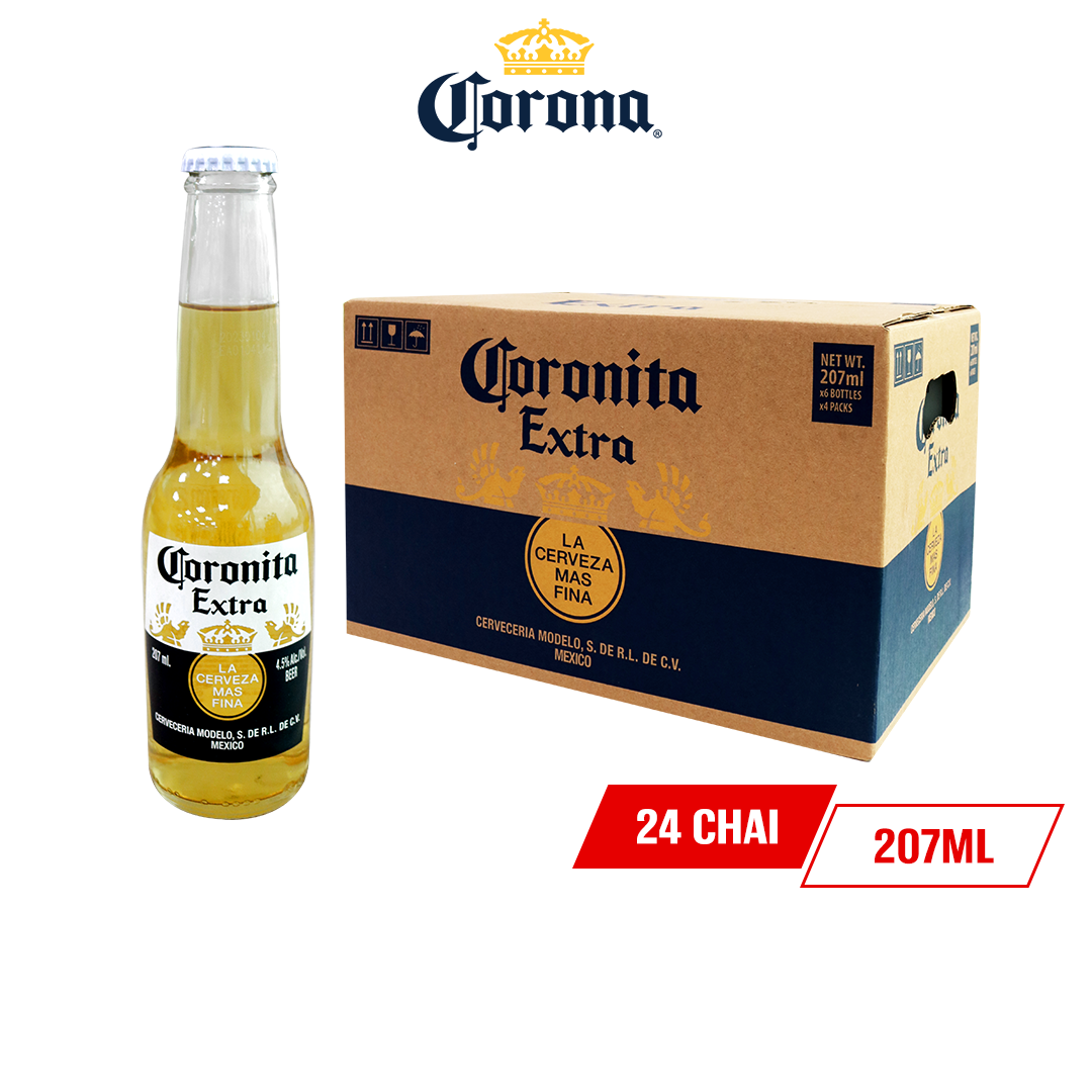 Thùng Bia Coronita Extra 207ml x 24 Chai