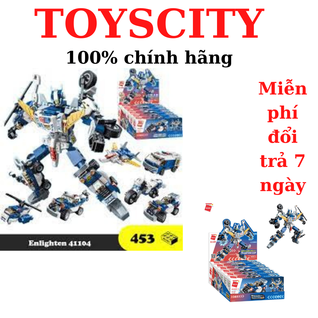 Đồ chơi xếp hình Cảnh sát biến hình Qman 41104 cho bé trai 6 trong 1