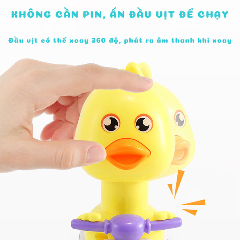 Đồ Chơi Con Vịt Đi Xe Máy Ngộ Nghĩnh Đáng Yêu Cho Bé Ấn Là Chạy