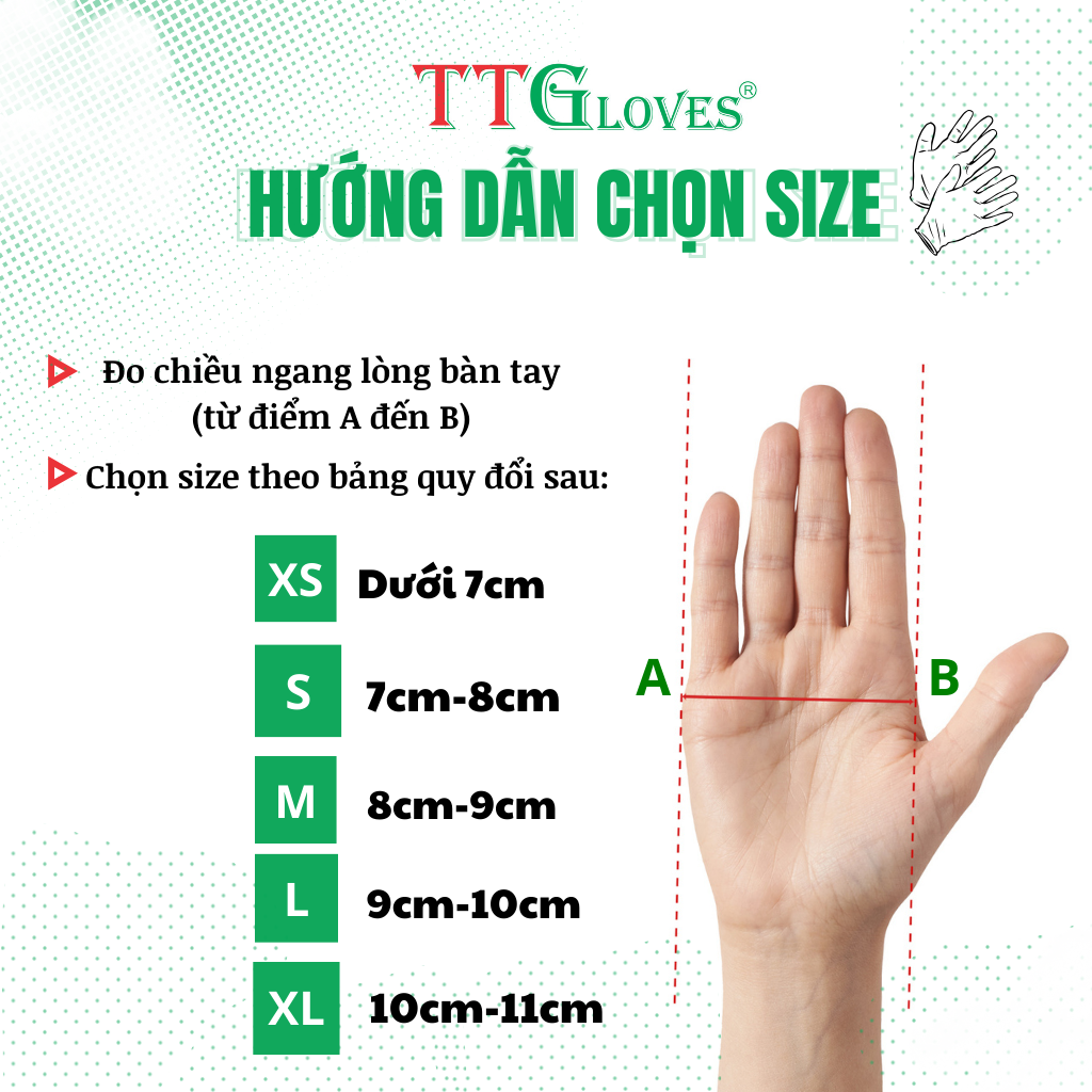 Găng Tay Cao Su Y Tế Size XL Không Bột Nitrile TTGLOVES Màu Xanh (100 Chiếc)