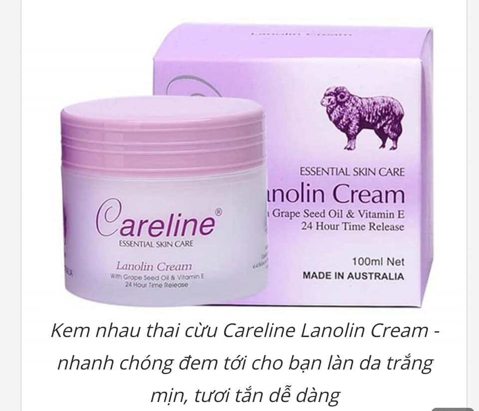 Kem Dưỡng Ẩm Cừu Careline Lanolin Cream  Úc 100ml