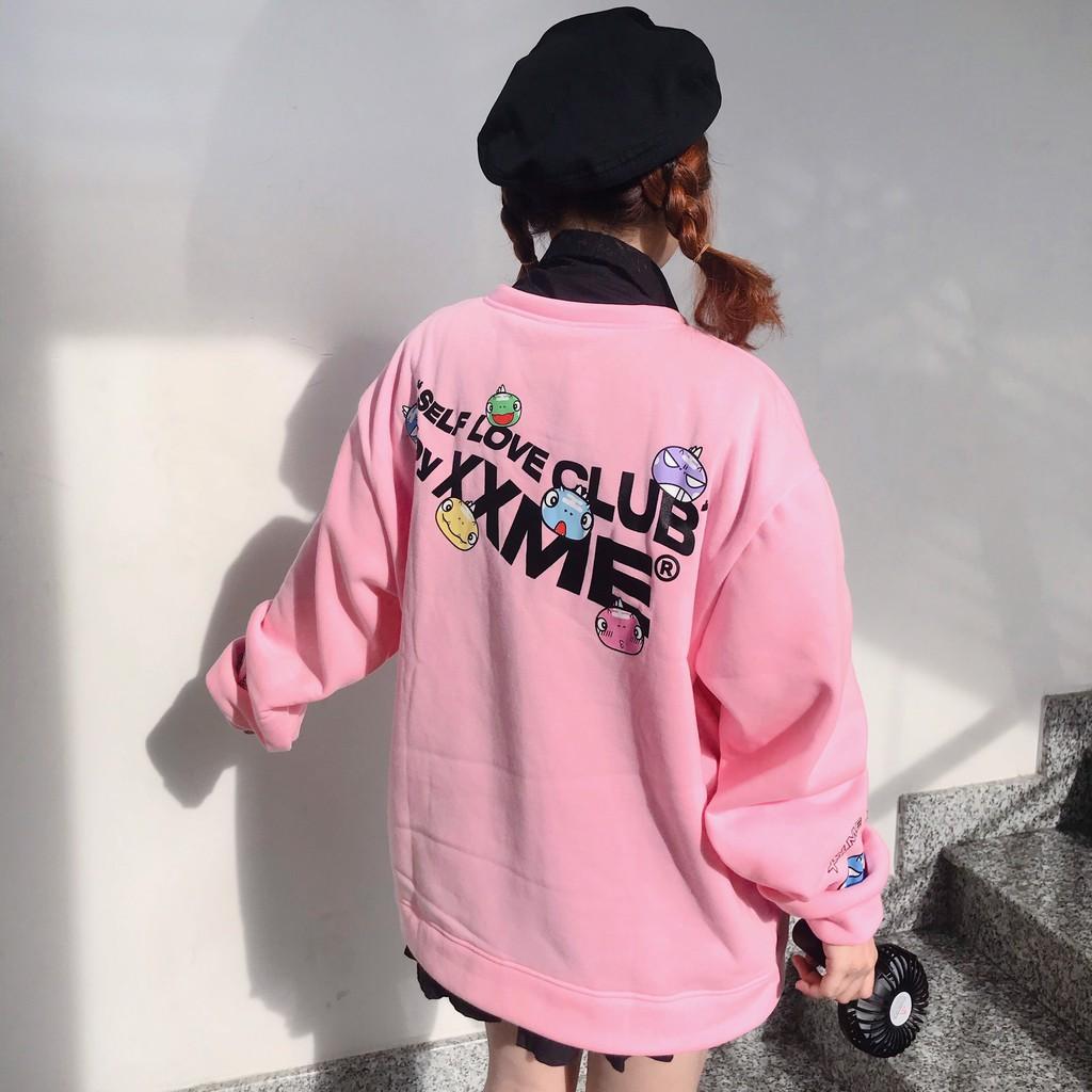 Áo khoác nỉ SLC Cardigan khủng long RAWR màu hồng XXME