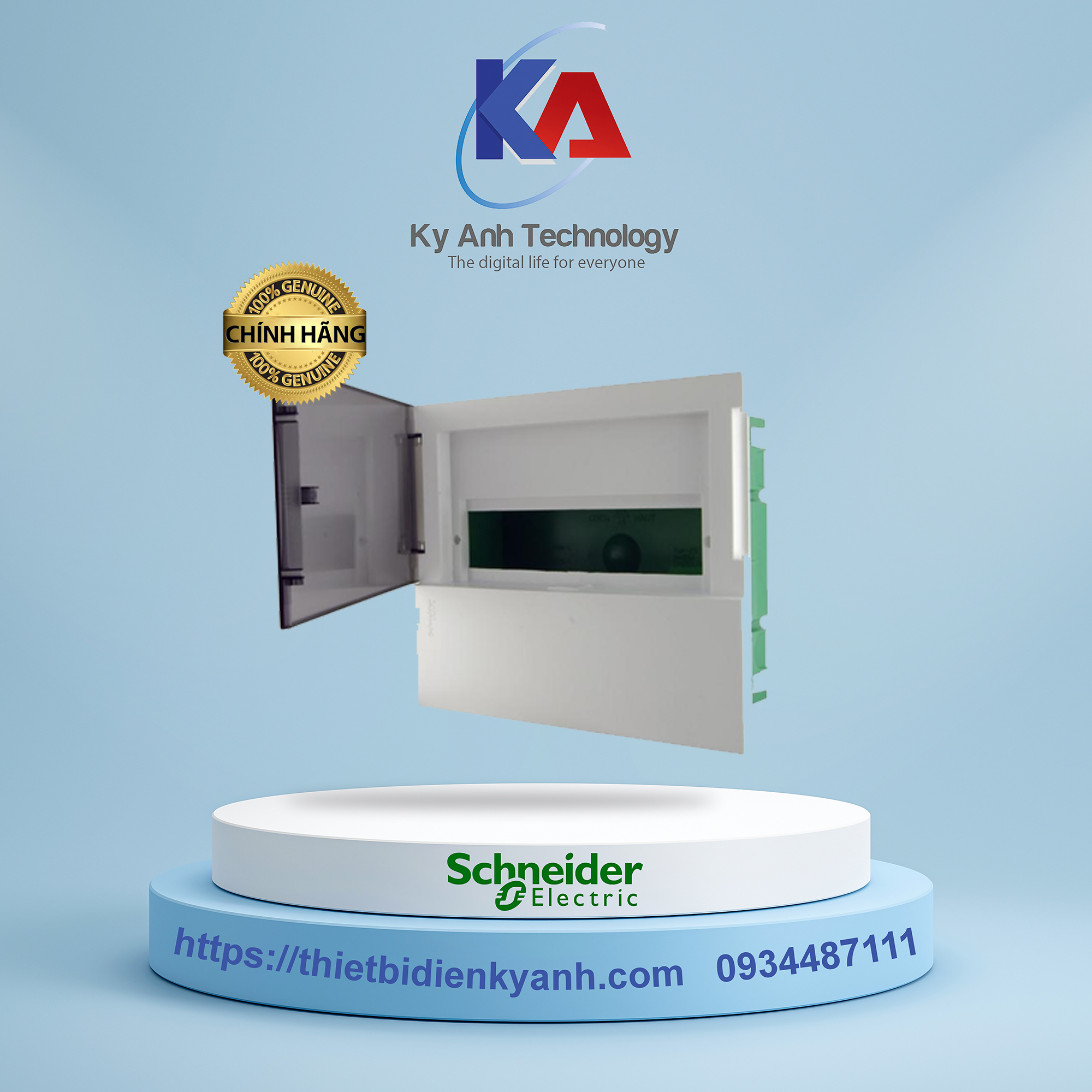 Tủ điện nhựa âm tường cánh trắng - Resi9 MP Schneider