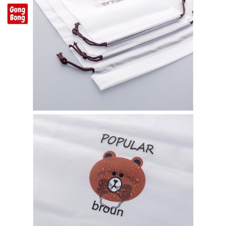 Túi đựng giày dép đồ dùng cá nhân đi du lịch chống thấm nước bụi bẩn dạng dây rút tiện lợi Gong Bong store