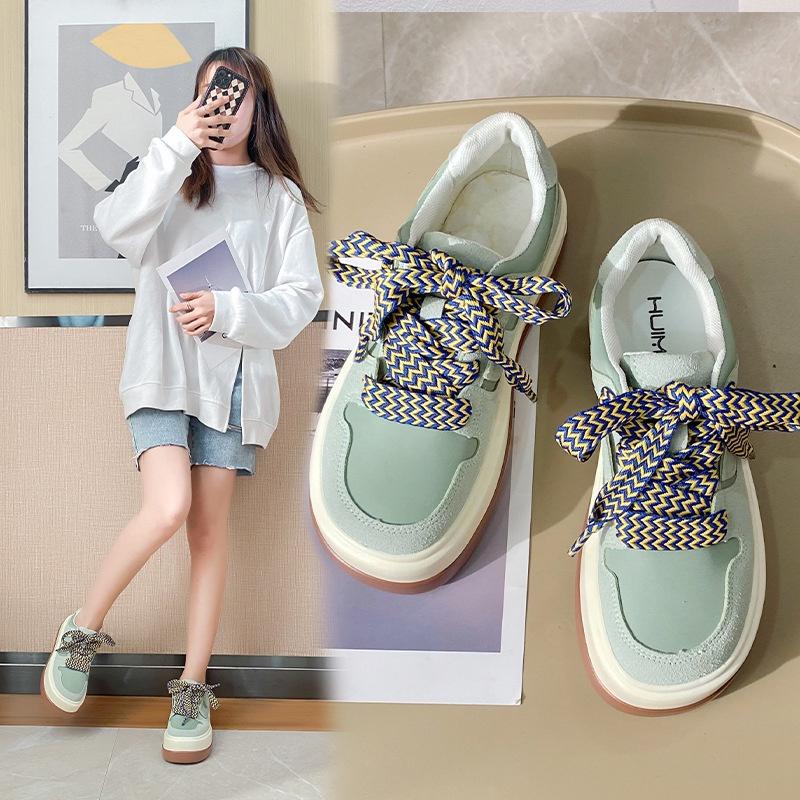 Giày Bánh Mì Nữ Màu Xanh Mint Phong Cách Hàn Quốc Dễ Phối Đồ Hot 2022 A3