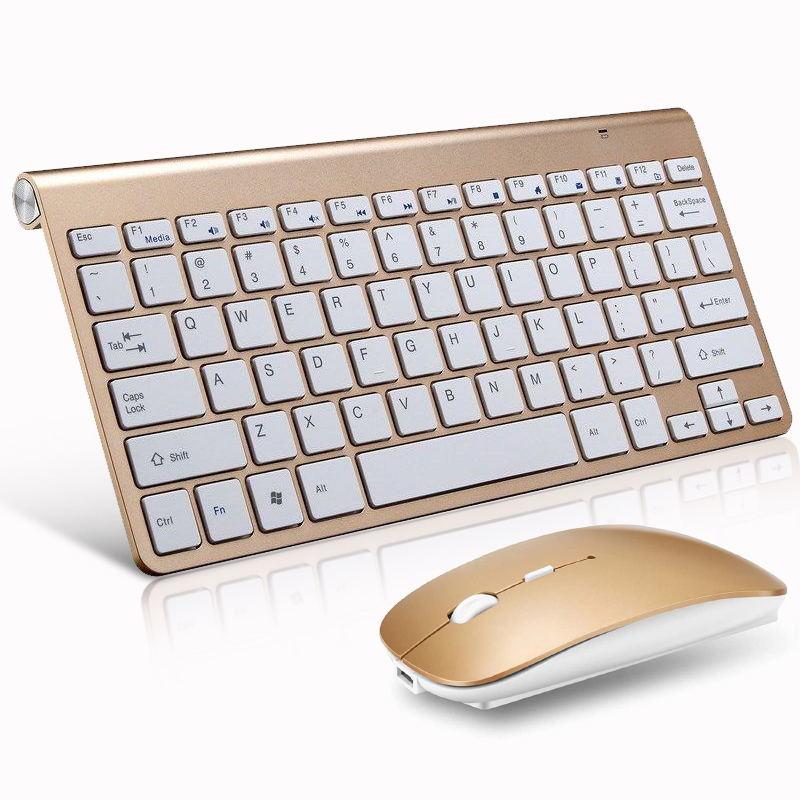 Bàn Phím Không Dây 2.4G Chuột USB Không Dây Bộ Máy Tính Mini PC Bàn Phím Cao Su Keycaps Cho Laptop Tivi Máy Tính Mause Và Bàn Phím sản Phẩm