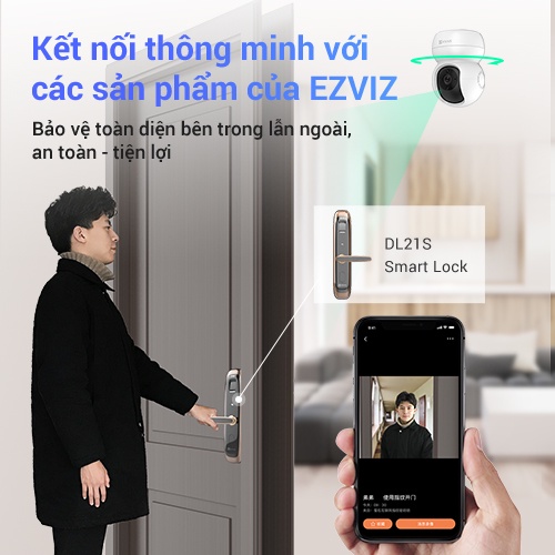 Camera WI-FI EZVIZ TY2 Trong Nhà, Quay 360 Độ, FHD 1080P, Đàm Thoại 2 Chiều--Hàng Chính Hãng